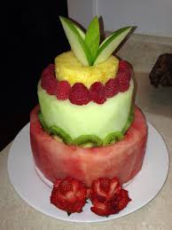 Pin By Jess Niedober On Food Projects Fresh Fruit Cake Cake Made Of Fruit Food Carving