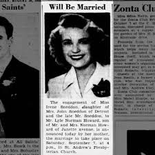 Irene Sneddon and Lyle Howard Engagement Announcement Fri, Aug 30, 1946