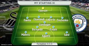 Swansea city vs manchester city. How Man City Should Line Up Against Swansea In The Fa Cup Quarter Final Manchester Evening News