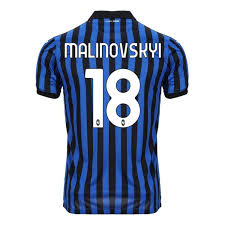 Atalanta bc, ukrainian national team. Herren Fussball Ruslan Malinovskyi 18 Heimtrikot Blau Schwarz Trikot 2020 21 Hemd