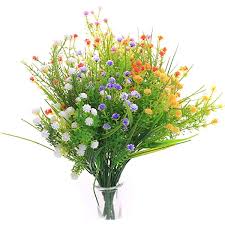 Maybe you would like to learn more about one of these? Amazon Com 6pcs Artificial Flower Faux Silk Daisy Wildflowers Greenery Shrubs Plants Plastic Bushes Indoor Farmhouse Outside Garden Planter Decor