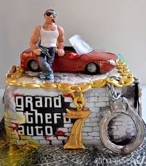 Grand Theft Auto Cake Video Game Cakes Themed Birthday Cakes Playstation Cake