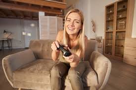 Guy tells cringelord friend she's not gonna f*** you. Premium Photo Portrait Of Young Blonde Woman Sitting On Sofa With Joystick And Smiling At Camera She Playing In Computer Game