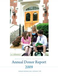 Annual Donor Report 2009
