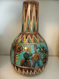 Elio Schiavon Figural Vase Italy Vase Urn Vase Hand Painted Porcelain