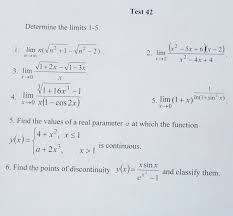 Y=2 2−x 2 −1 , тогда неравенство примет вид Solved Test 42 Determine The Limits 1 5 X2 5x 6 X 2 Li Chegg Com