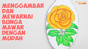 Oleh sebab itu pastikan menata alat warnamu sesuai urutan warnanya. Menggambar Dan Mewarnai Bunga Mawar Dengan Mudah Drawing And Coloring Roses Easy Deho S Art Youtube