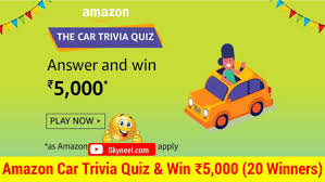 10 trivia questions, rated difficult. Amazon Car Trivia Quiz Answers Win 5 000 20 Winners