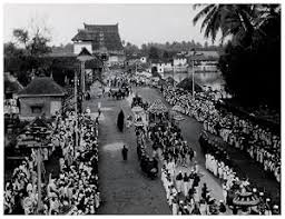 Inde, Trivandrum (Thiruvananthapuram), Procession du Maharaja au Festival Dussehra, Vintage print, ca.1920