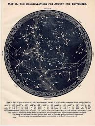 1942 Constellations Star Map Original Vintage Celestial