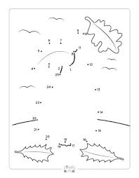 Today i'm so excited to share a brand new set of fall grid coloring pages. Fall Dot To Dot Worksheets Counting To 25 Itsybitsyfun Com