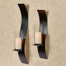 In good vintage condition, the mirror of 1 sconce is cracked (see pictures). Sinuous Black Wall Sconce Set By Jasonw Studios