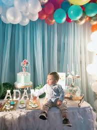 1st Birthday Birthday Decoration At Home Simple The Wonderful Things You Will Be 1st Birthday Party Boy Baby Birthday Themes Boy Birthday Parties 1st Birthday Parties
