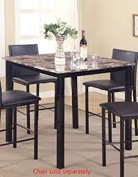 Roundhill Furniture Pt007 Citico Metal Counter Height Dining Table With Laminated Faux Marble Top Counter Height Dining Table Dining Table Dining Room Table