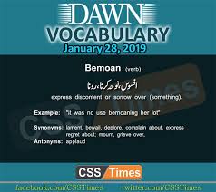 Daily Dawn Vocabulary With Urdu Meaning 28 January 2019 Vocabulary Vocab Meant To Be