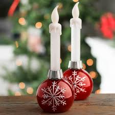 Led Battery Operated Snowflake Ball Ornament Taper Candles Table Decor Christmas And Winter Holiday Crafts Factory Direct Craft