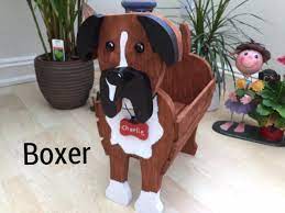 Boxer Wooden Pet Planter Ornament Etsy Wooden Garden Ornaments Plant Pot Holders Wooden Plant Pots
