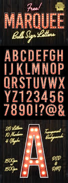Can a marquee sign be a stock item? Free Pack Of Vintage Style Marquee Bulb Sign Letters Laptrinhx