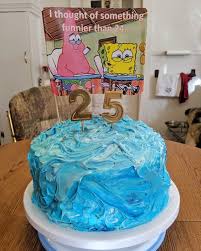 25th Birthday Spongebob Cake In 2020 25th Birthday Cakes 25th Birthday Parties Spongebob Birthday Cake