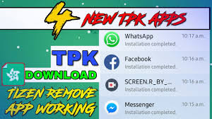 Download 4 New Tpk Apps On Tizen Device Z1 Z2 Z3 Z4 What S App Facebook Screen Recorder Tpk Youtube