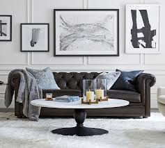 Choosing a green color for your furniture is a bit daring, but when it pulls off from the right way, so putting a green sofa in your living or guest room. Chesterfield Leather Sofa Pottery Barn