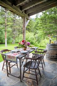 Here, kraft paper is stamped with gold leaves to add a little pizzazz. Tips For Setting A Quick Beautiful Outdoor Table Sanctuary Home Decor