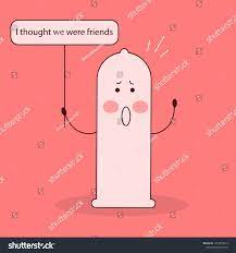 Sad Condom Holding Sign Cartoon Condom Stock Vector (Royalty Free)  1919054618 | Shutterstock