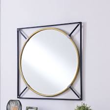 Black And Gold Rectangular Wall Mirror Shultis Oversized Decorative Wall Accent Mirror With Images Wall Accents Decor Accent Mirrors Mirrors Wayfair