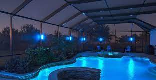 Led Sconces By Sunset Lighting Design Llc Tampa Fl Lanai Lighting Pool Enclosure Lighting Led Pool Lighting