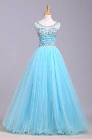 Light Blue Prom Dresses Tulle Prom Dress Modest Prom Gown Silver Beadedprom Gown Princess Evening Dress Ball Gown Evening Gowns Beaded Party Gowns 2016 Evening Light Blue Prom Dress Prom Dresses Blue Beautiful Prom Dresses