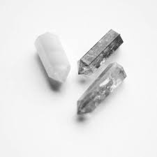 Image Description Three Crystals Of Different Shades Of Grey Grey Jedi Gray Aesthetic Aesthetic
