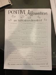 Positive Affirmations Worksheet Something To Keep In Your Wrap Toolbox Maybe Self Esteem Activities Counseling Activities Therapy Worksheets