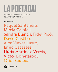 Òmnium torna a fer la poetada, de nou a la plaça de la Virreina