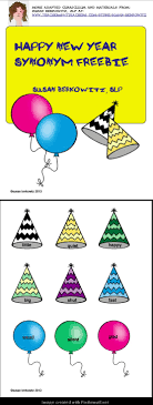 New Year Freebie Synonyms K 2 Little Synonym Teaching Holidays Synonym