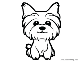 Yorkie Line Drawing At Paintingvalley Com Explore Collection Of Yorkie Line Drawing In 2020 Puppy Coloring Pages Dog Drawing Dog Coloring Page