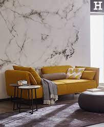 Ein Gelbes Sofa Ist Ein Wahrer Stimmungsaufheller Im Wohnzimmer Wohnzimmer Einrichten Mobel Sofa Gelb Farbe Idee Schoner Wohnen Wohnen Innenarchitektur