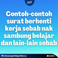Cara buat resume sambung belajar. Resume Kreatif Contoh Contoh Surat Berhenti Kerja Facebook