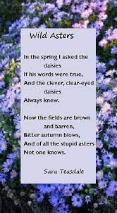 Wild Asters Sara Teasdale Poetry Ideas Sara Teasdale Writing Poetry