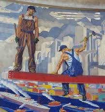 Cincinnati Union Terminal Wpa Mural German Artist Winold Reiss Art Painting Mosaic Murals