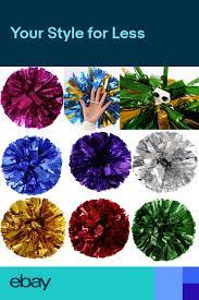 Best Metallic Foil Handheld Pom Poms Dance School Team Cheerleading Party Decor Cheerleading Party Party Decorations Party Accessories