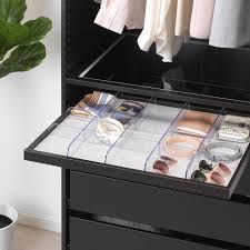 Ikea Komplement Ausziehboden Mit Trennsteg Schwarzbraun Transparent In 2020 Wickeltisch Ikea Ikea Einrichtung