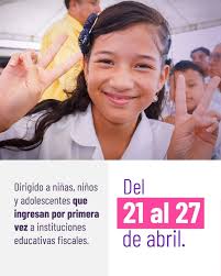 Si tus hijos ingresan por primera vez al sistema educativo fiscal, régimen  Costa-Galápagos 2025-2026 , matricúlas del 21 al 27 de abril, escribeme  podrás solventar tus inquietudes. Escríbeme matrículas 💯 por 💯 confiables 