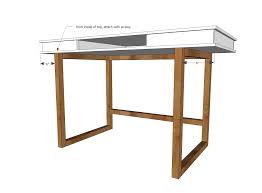 Modern lucite desk dining table with chrome sawhorse bases. Modern 2x2 Desk Base For Build Your Own Study Desk Plans Diy Desk Plans Desk Plans Woodworking Plans Diy