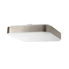 Shop from the world's largest selection and best deals for bronze flush mount chandeliers and ceiling fixtures. Hampton Bay 14 In Brushed Nickel Led Flushmount Ceiling Light Fixture 54619141 Walmart Com Walmart Com