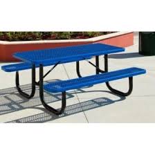 Nice Heavy Duty Picnic Table 652 Available In Multiple Colors I Wonder If It Would Get Too Hot In The Sun Though Picnic Table Metal Picnic Tables Table