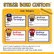 Sticker nama untuk buku sekolah. Jual Stiker Nama Buku Stiker Custom Nama Buku Sekolah Anak Kota Tangerang Selatan Oh Print Tokopedia