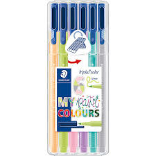 Filzstifte Triplus Color Pastel 6 Farben Staedtler Mytoys