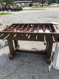 Used Foosball Table For Sale In Brunswick Letgo Glass Top Table Foosball Table Neutral Armchair