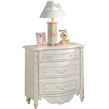 Pearl Nightstand In Pearl White Gold Brush Accent By Acme Furniture Kids Nightstand Furniture Acme Furniture