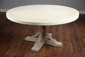 63 l robert coffee table reclaimed elm parquet top square steel frame. Round 60 Concrete And Elm Dining Table Mecox Gardens
